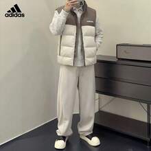 Adidas Men's Stand Collar Down Vest, Thick Warm Sports Vest Outerwear KX7586 - Multicolor - View 2