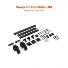 Kit de Rieles para Puertas Corredizas Plegables de Granero, con Montaje Superior, Suave y Silencioso, Resistente, para Dos Puertas de Armario, Despensa y Lavandería, 1016 x 40 x 6 mm, Negro - 5,1 kg - Ver 7