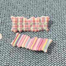 2/4pcs Macaron Plaid Wavy Alligator Hair Clips, Glossy Iridescent Striped Asymmetrical Square Side Bang Clips, Spring Fresh Girl Dopamine Hair Accessories For Fixing Loose Strands, Gentle Atmosphere, Suitable For Campus Students Daily Commute, Spring/Summer Floral Dress Outfit, Outdoor Picnic Photography - Multicolor - View 10