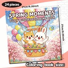 DAFENNI 24 Original Cute Pet Elf Cartoon Animal Coloring Book For Kids, Suitable As Christmas Gift, Birthday Gift, Party Gift - Multicolor - View 3
