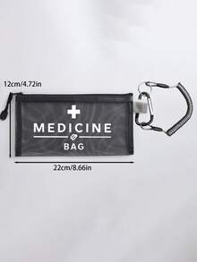 Kantong Penyimpanan Bermotif "Obat", Tas Organizer, Dompet Rantai Anti Pencurian, Tempat Paspor, Pengatur Kabel, Tas Kosmetik, Dompet Koin, Desain Jaring untuk Akses Mudah, Cocok untuk Penggunaan Sehari-hari dan Perjalanan - MultiWarna - View 9
