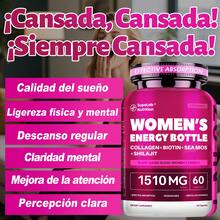 MEGNETA Pack de suplementos NAD+ y energía para mujer | Con resveratrol, astaxantina, biotina, shilajit, musgo marino y colágeno | Antioxidante, cuidado celular, salud de la piel y el cabello | 100 + 60 cápsulas - Paquete de 1-Dos Botellas - Ver 6