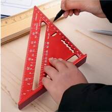 7-Inch Woodworking Angle Ruler, Multi Angle Protractor, Precision Woodworking Measuring Tool, Aluminum Alloy Triangle Ruler, Suitable For DIY British And Metric Woodworking Building Frames - 1pc 7-inch - View 5