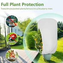 Winter Plant Freeze Protection Covers With Drawstring Zipper Large Frost Cloth Plants Jacket Tree Cover Reusable Plant Growing Blanket For Outdoor Plants Shrub Potted Plants - Protective Cover - View 5