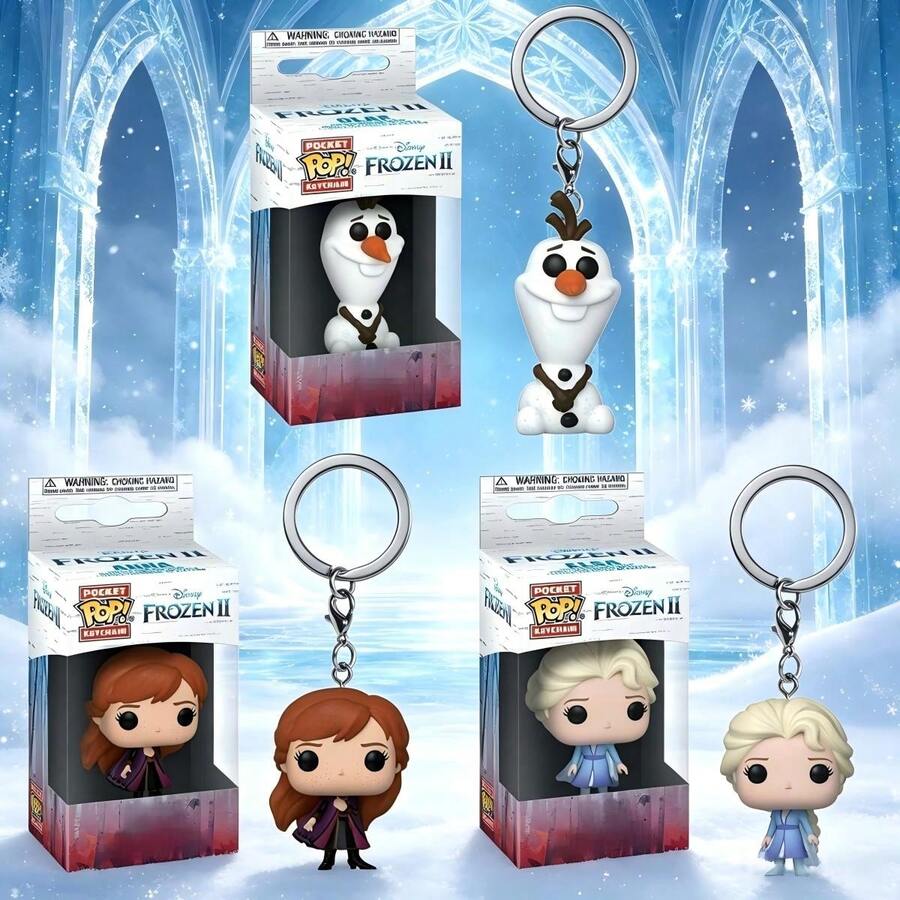 1pc Pocket Pop Frozen 2 Keychain, Anna Olaf Mini Vinyl Figure Bag Charm ...