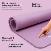 Gymnastikmatte Premium - rutschfeste Fitness- & Yogamatte - Flieder - Übersicht 2