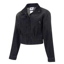 Adidas Women's New Stand-Collar Windproof Denim Jacket - Denim Black - View 4
