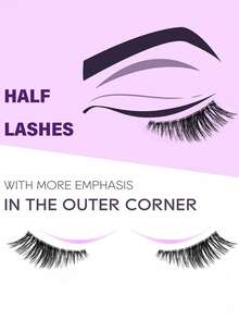 10 Pairs Half-Length Transparent Strip False Eyelashes, 3D Cat Eye Short Soft Faux Mink Lashes, Suitable For Natural Eye Corner Makeup - Multicolor - View 7