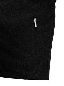 Men's Autumn/Winter Fleece Casual Jacket, Stand Collar Fleece Outerwear With Zipper Pockets, Suitable For Outdoor And Daily Wear - Black - View 5