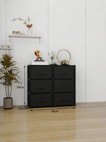 1 Pack Multi-Drawer Sturdy Freestanding Fabric Storage Dresser Cabinet, Modern Neutral Color Vertical Drawer Organizer Unit With Handles For Bedroom Hallway Closet Entryway, Christmas Thanksgiving Home Organization Gift - Multicolor - View 18