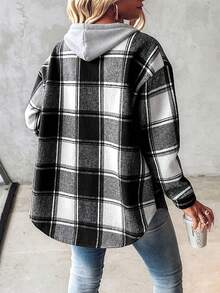 Fall & Winter Must-Have Hooded Wear,Cardigan For Women,Tall Curve Women Clothes,Vacation Outfits Women,Going Out Tops Women,Going Out Tops,Christmas - Black - View 8