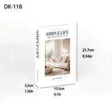 2pcs/1pc Paper Aesthetic Decorative Books, Coffee Table Books Decor - Faux Decorative Books For Decoration - Home Desktop Decor - Bedside Table Decor - Home Bookshelf Decor - Brown and White - View 14