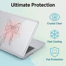 1-Piece Clear Crystal Shockproof Protective Case For MacBook/Matebook,Full Transparent Hard PC Cover With Cooling Vents,Snug Fit Laptop Shell,Compatible With 13 Neo/13.3 Air/13.3 Pro/13.6Air/14.2 Pro/15Air/16.2Pro/D16/14 Ultra - View 3