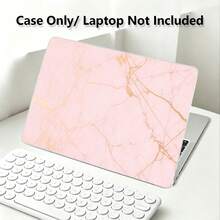 1pc Pink Marble Pattern UV Printed Laptop Protective Case, Minimalist Lightweight Durable Protective Shell Compatible With 13 Inch Neo Laptop A3404 Model/ Air Pro 13.3 13.6 14.2 15.3 16.2 Inch/ Matebook D14/D16 - View 1