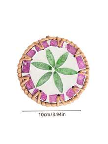 1pc/2pcs Lightweight Luxury Woven Colorful Shell Coasters, Natural Pearl Mother-Of-Pearl Heat Resistant Insulation Pads, Anti-Scald Tea Cup & Teapot Mats, Exquisite Home Tabletop Decor, Suitable For Coffee Tables, Kitchen Dining Tables, Party Table Decorations - Multicolor - View 22
