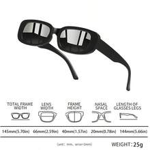 WSZ 4PCS Fashion Classic Square Unisex Glasses Suitable For Daily Deach Parties And Street Photography Simple Glasses Is A Wearable Item All Year Round - 4PCS6128 - View 12