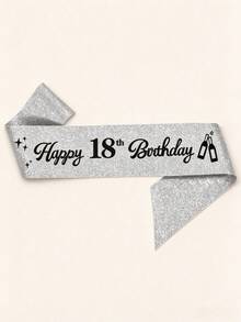 2 Pieces Set 18th Birthday Sash Ribbon Birthday Queen Crown Headwear Rhinestone Birthday Headband Birthday Sash With Pin Happy Birthday Crown And Sash Ribbon Birthday Party - 18 - View 13