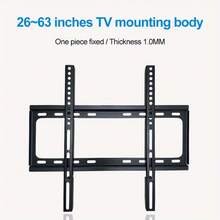 1pc Ultra-Thin TV Wall Mount, Fits 26-60 Inch TVs, Low Profile Design, Max Load 50kg (110lbs), VESA 400x400mm, Secure TV Installation, Create Immersive Visual Experience - Black - View 3
