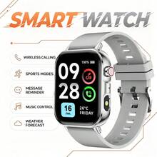 QAGSFLC [Jam Tangan Pintar] Jam tangan pintar layar sentuh definisi tinggi 1,83 inci, dilengkapi dengan baterai berkinerja tinggi 180mAh dan tali silikon, dengan lampu LED, cocok untuk pria dan wanita. Mendukung panggilan/menjawab nirkabel, penghitung langkah, berbagai mode olahraga luar ruangan, pengingat panggilan/olahraga, alarm, kontrol musik nirkabel, kontrol kamera, baterai isi ulang, fungsi nirkabel, cocok sebagai hadiah untuk teman, pasangan, orang tua, dan kolega. - MultiWarna - View 14
