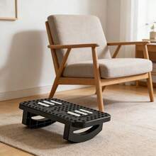 Office Desk Footrest With Rolling Massage Function, Ergonomic Under-Desk Foot Stool, Portable Computer Desk Footrest - Relieves Stress, Ergonomic Design, Alleviates Leg, Knee And Back Pain, Non-Slip Footrest With Massage Function - Black - View 6