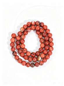 Yumfeel 1 Strand Natural Red Jasper Beads, Length 38cm/15inch, Size 4/6/8/10mm, Approx 36-95pcs Smooth Round Loose Beads, Suitable For DIY Bracelets And Necklaces Women's Jewelry. Jewelry Making Materials, Decorative Beads. Handmade Christmas/Valentine's Day Gifts. - Multicolor - View 11