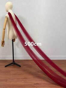1pc White Bridal Tulle Minimalist Scarf Shawl, Off-Shoulder Cape Accessory For Wedding Dress - Multicolor - View 17