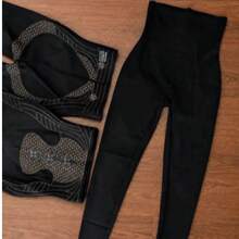 Plus Size Leggings - Black - View 3