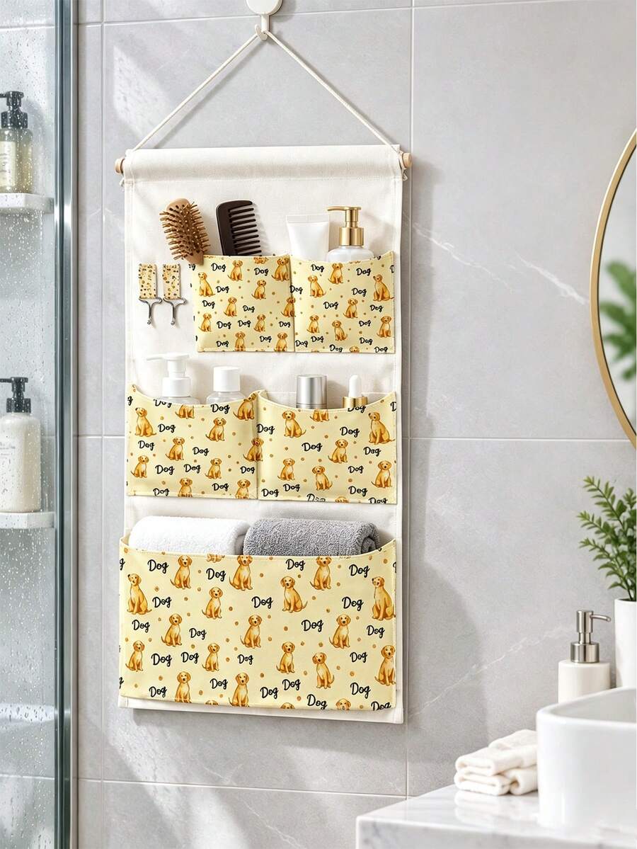 Animal Print Wardrobe Hanging Storage Bag, Three Options To Choose From, Perfect For Storing Small Household Items, Hanging Storage Organizer, Storage Hanging Bag, With White Hooks, Foldable Hanging Pouch, Suitable For Women, Home Organization Essential - Multicolor - View 1