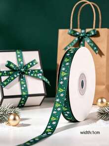 25 Yards/Roll Christmas Gift Party Baking Box Decorative Sealing Ribbon, Woven Ribbon Packaging Decoration Bow Ribbon, Premium New Style - View 12