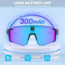 PEJE AI Smart Glasses With Camera, WiFi Bluetooth Voice Assistant - 1080P HD Video Recording & 8MP Camera, Smart Glasses For Music And Calls, Voice Recording, Real-Time Translation, Image Recognition, Interchangeable Lenses, Valentine's Day Gift For Women And Men - View 3
