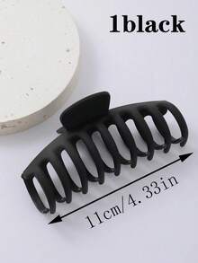 4/3/2pcs Black Fashion Large Hair Clips, Lightweight Plastic Hair Clips, Multi-Functional Fashion Hair Accessories, Women's Hair Accessories - Black - View 7
