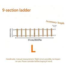 1pc Natural Wood Bead Climbing Ladder 5-Step 7-Step 9-Step 11-Step Bird Toy Parrot Climbing Ladder Bird Climbing Ladder Bird Supplies Bird Training Supplies Bird Cage Accessories Suitable For Small And Medium Birds Parrots - Style A - View 13