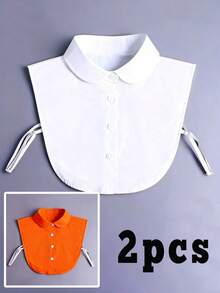 1pc Detachable Collar Solid Color Casual Dress/Sweater/Blouse | For Work Commute/Date & Party | Multifunctional Accessory | Bra Accessory, Party Outfit Enhancer, Date Night Choker Neckpiece - Multicolor - View 34