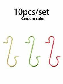 1 Set Christmas Decorative Hooks, Christmas Tree Ornament Hooks, Cute Rustic Style Hooks For Hanging Ornaments, Festive Holiday Winter Party Decorations, Suitable For Christmas Tree Decor, New Year Gift, Home Wall Hanging Decorations - Multicolor - View 15