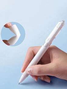 1/5/10/24pcs Gel Pens, White Barrel, Retractable Ballpoint, 0.5mm Tip Diameter, Black Ink, Quick-Drying, Smooth Writing, Suitable For School, Business, Document Recording, Office Use, Also Suitable For Students, Office Workers, Teachers And Learning Supplies Needs. - Multicolor - View 8