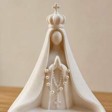 1pc Crown Cross Stitch Bead Tray, Cream White Jewelry Dish, Used For Holding Cross Stitch Beads, Necklaces, Rings And Small Keepsakes, Bedroom, Bedside Table And Home Prayer Corner Desktop Decor - Multicolor - View 2