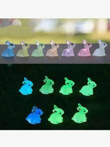 Small Glowing Rabbit Model, Home Decor, Suitable For Holiday Decoration, Potted Plants And Garden, Colorful Glowing Crystal Duck Statue, Ideal Gift For Christmas And Mother's Day - Multicolor - View 8