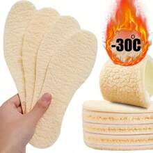 Warm Plush Shoe Insoles, Soft Memory Foam Shoe Pads, Trimmable Warm Shoe Insoles; Suitable For High Heels And Flat Shoes, Sweat-Absorbent And Breathable, Washable And Replaceable, Suitable For Winter, Travel And Daily Wear - Multicolor - View 1