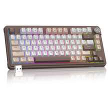 MageGee GK950 Bluetooth/2.4G/Wired Membrane Keyboard, Adjustable RGB Backlight, 80 Keys, Rotary Knob For Volume & Light Control, 4000mAh Battery, Silent Typing Keyboard, Suitable For Laptop,/PC/Tablet/Study/Family/Gift/Work/Gaming - View 15