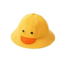 1pc 0-3Y Kids Duck Bucket Hat, Cute Bucket Hat For Kindergarten & Elementary School Students, Suitable For Outdoor & Home Wear - Yellow - View 6
