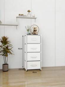 1 Pack Multi-Drawer Sturdy Freestanding Fabric Storage Dresser Cabinet, Modern Neutral Color Vertical Drawer Organizer Unit With Handles For Bedroom Hallway Closet Entryway, Christmas Thanksgiving Home Organization Gift - Multicolor - View 14