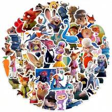 Hasbro 55pcs Cartoon Anime Zootopia Theme Stickers, Desktop Graffiti Decals - Multicolor - View 6