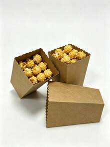 100/48/36/24/1pc White Popcorn Boxes, 2 X 4.5 X 3 Inch Mini Popcorn Boxes, Suitable For Movie Night Decoration, Christmas/Halloween - Brown - View 8