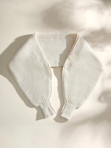 Opalesca 1 件女式宽松针织蝙蝠袖斗篷开衫，休闲套头毛衣，春/秋/冬 - 有袖披肩 - 查看 14