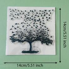 Stempel Silikon Pohon Transparan, Pola Lanskap Hutan Klasik, Segel Karet Transparan untuk Kerajinan Dekoratif DIY, Scrapbooking, Jurnal, Pembuatan Kartu - DS-1 - View 6