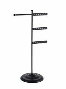 1pc Metal Jewelry Stand, Multi-Functional Jewelry Display Rack, Can Store Necklaces And Earrings Simultaneously, Gold Frame With White Base, Simple And Beautiful, Earring Holder Necklace Rack, Ideal Gift For Women, Perfect Desktop Jewelry Display Stand - Multicolor - View 9