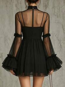 Women Short Dresses - Black - View 2