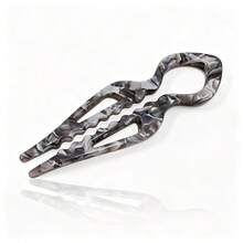 Acetate U-Shaped Double-Prong Hair Stick, Women's Daily Bun Fixing Hair Accessory - Multicolor - View 11