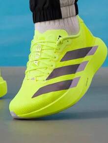Adidas Adizero Evo SL Comfortable Classic High-Rebound Low-Top Marathon Training Track & Field Racing Running Shoes Men's - Yellow - View 1