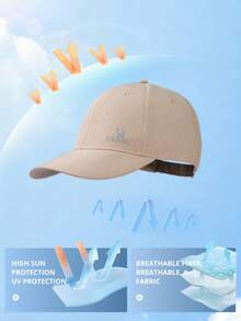 CAMEL CROWN Unisex Baseball Cap, Summer New Sun Protection Sports Tennis Hat, Face-Flattering Sun Hat - Coconut Shell - View 3